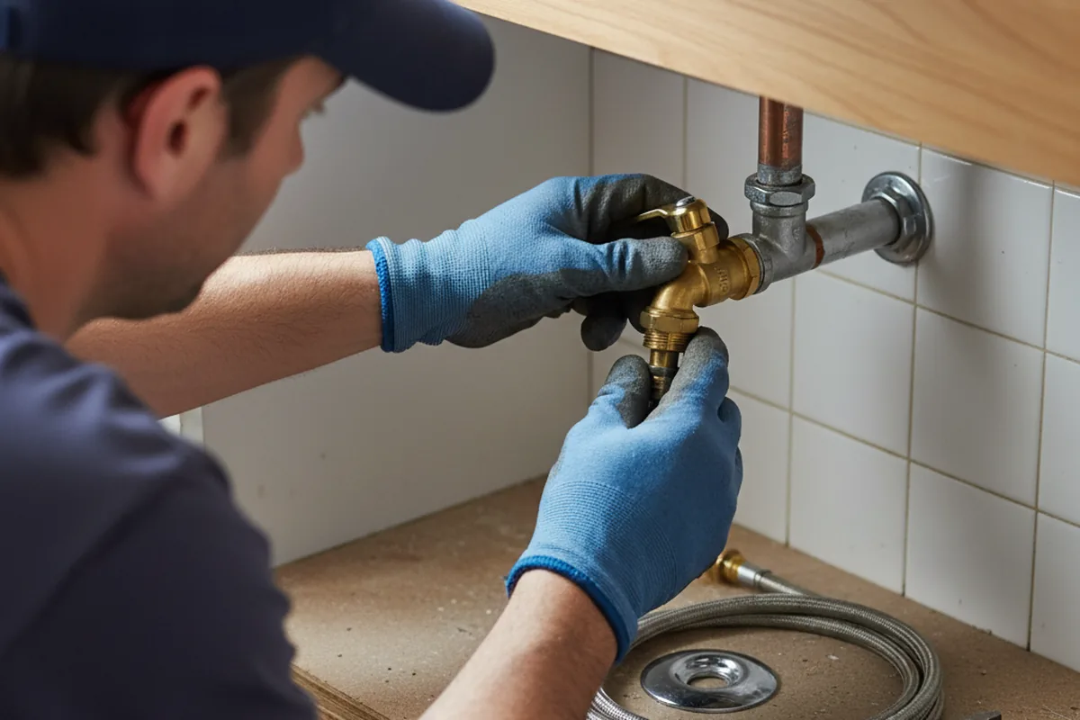 Shutoff valve and fitting work during Emergency Plumbing in Pearl